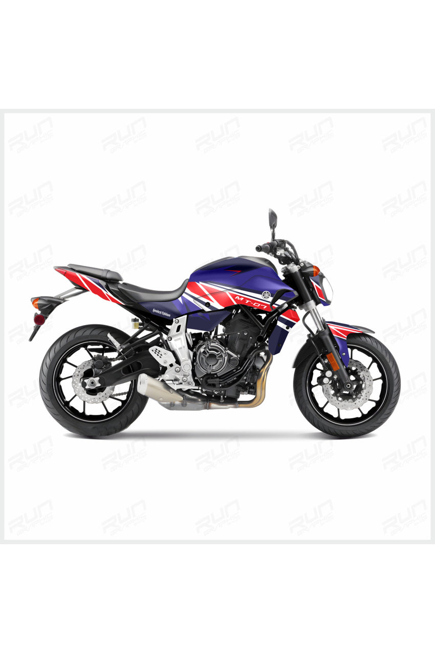 Yamaha Mt 07 Mavi Jant Şeridi Jant Içi Yazılı 17 Inç Takım Halinde