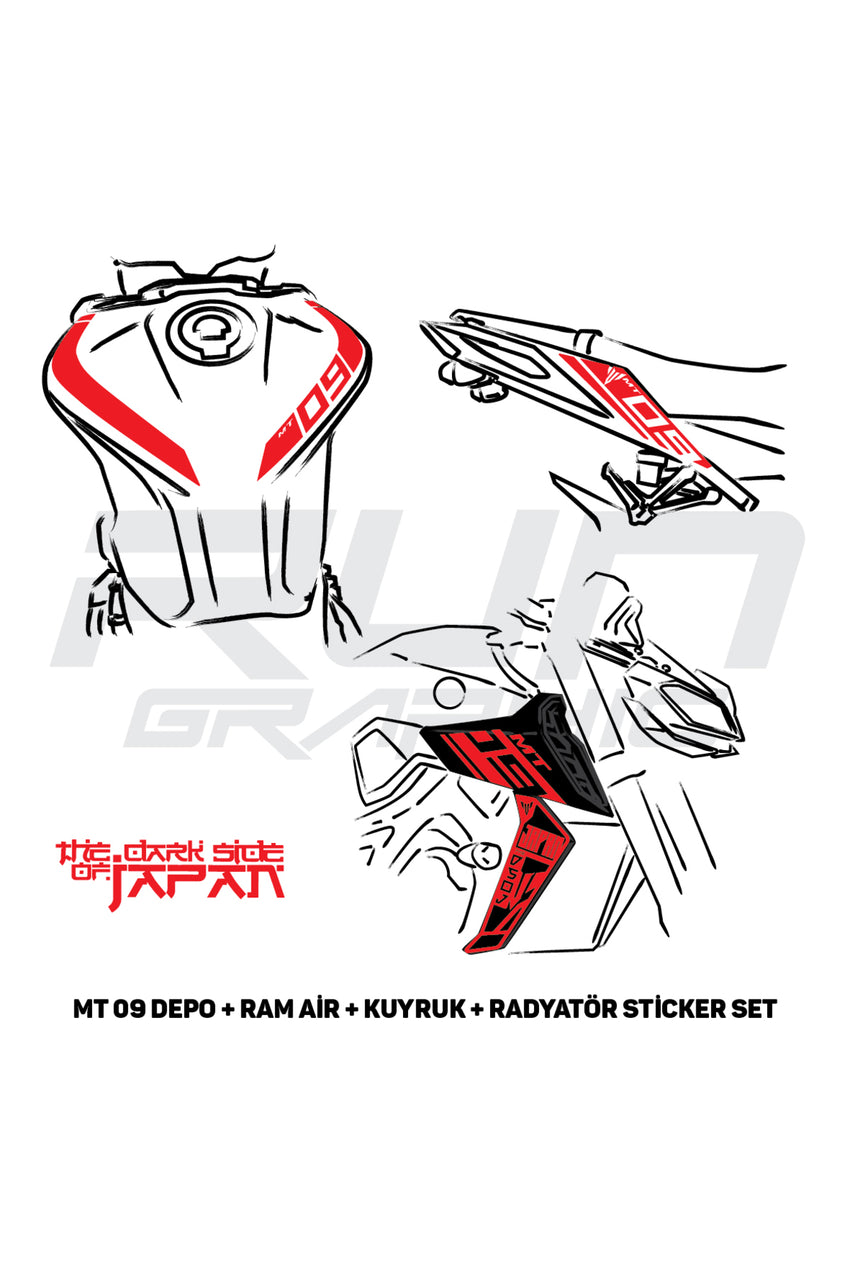 YAMAHA MT 07 2020-2024 GRAPHIC KIT STİCKER SET
