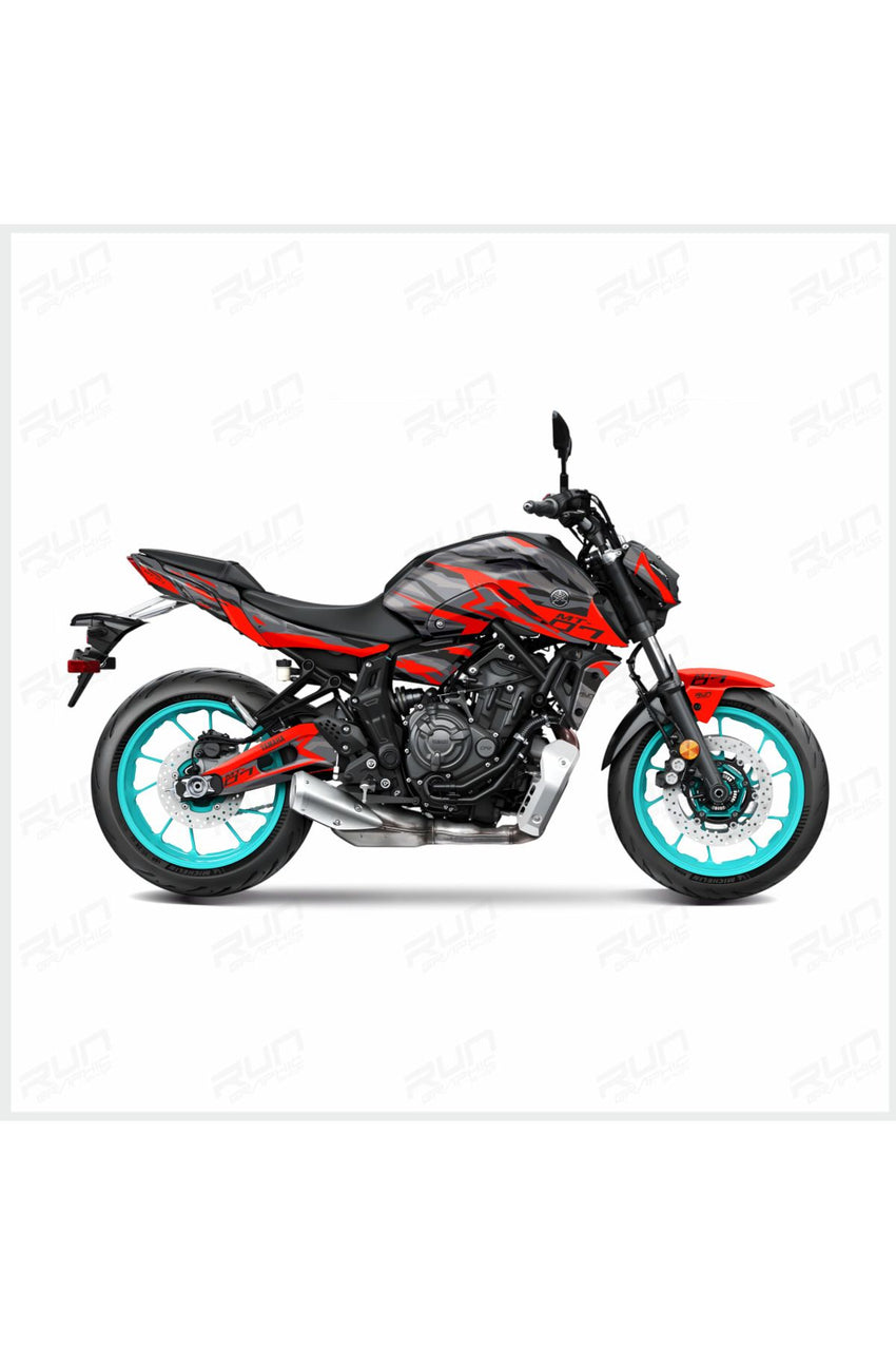 CF Moto NK 250 Gri Kırmızı Cartoon Desenli Tam Kaplama Grafik Kiti, Motosiklet Sticker Seti