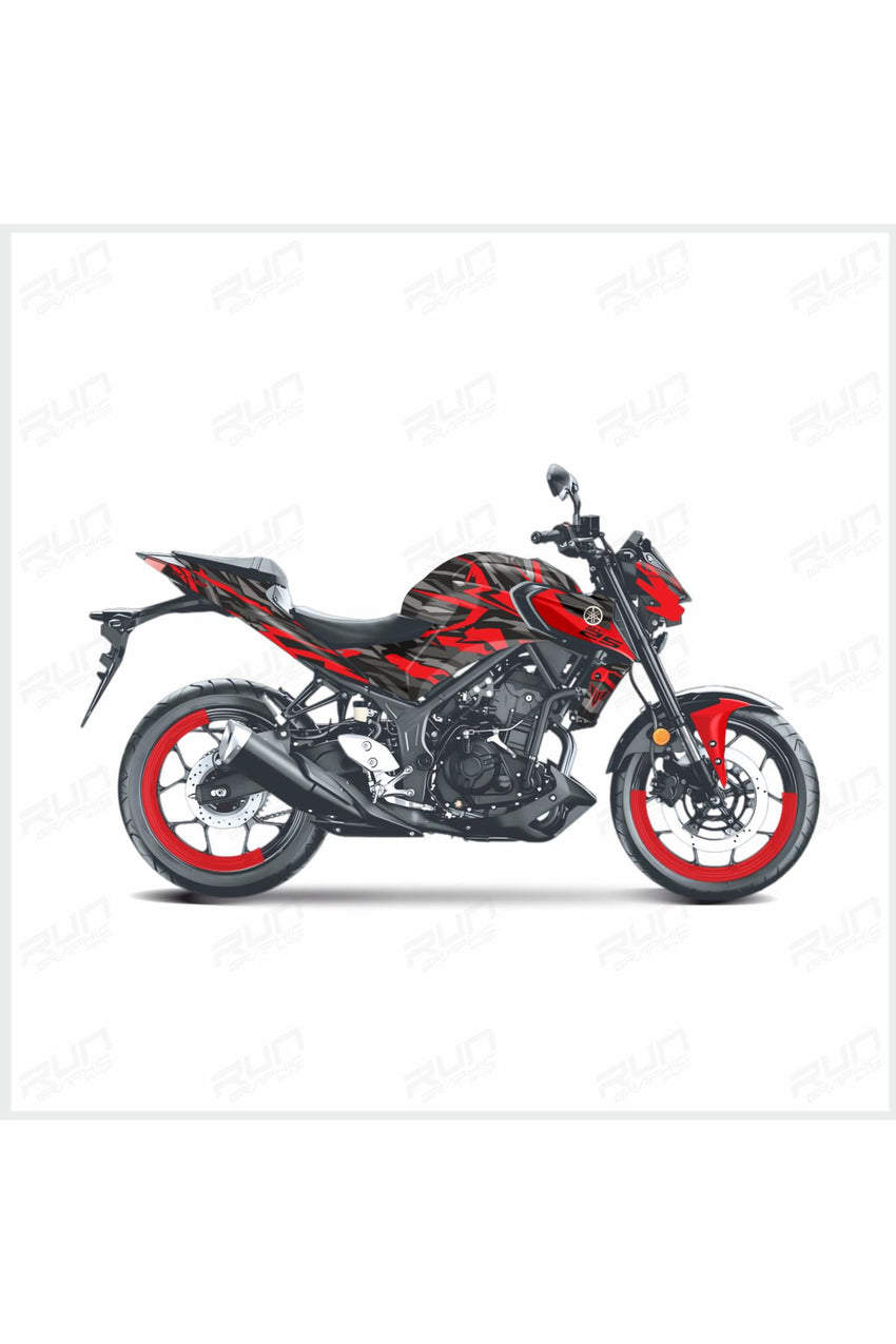YAMAHA TRACER 7 STRAIGHT GRAPHİC KİT STİCKER SET