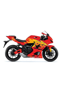 Yamaha Mt 07 Metal Ön Cam Reflektörlü Sarı Sticker
