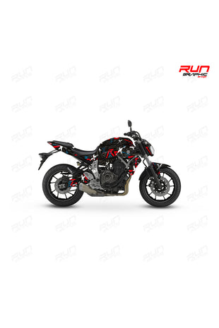 YAMAHA MT 07 2020-2023 HOLOGRAM STİCKER SET JANT İÇİ YAZILI Uyumlu