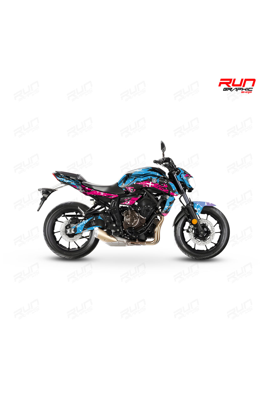 Mt07-600rr-r1 Ön 120 Arka 180 Ebat Uyumlu Yarım Jant Şeridi Mor Toplam 4 Adet Takım Halinde Uyumlu
